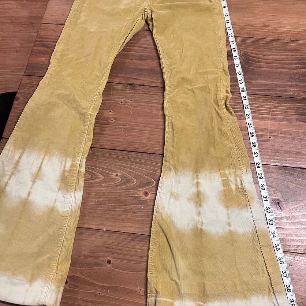 We The Free West Coast Relaxed Flare Corduroy in tye dye gold  27 - Picture 4 of 9